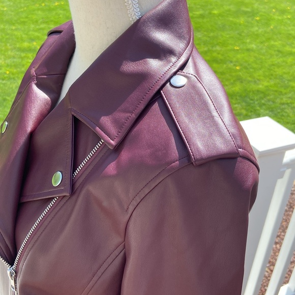 INC Women's Faux-Leather Jacket SZ Medium - Picture 9 of 12
